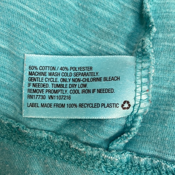 Women’s Mossimo Supply Co turquoise blue zip up jacket with hood. Size small. - Picture 10 of 12